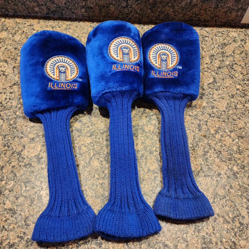 University Of Illinois Golf Club Headcovers Set
